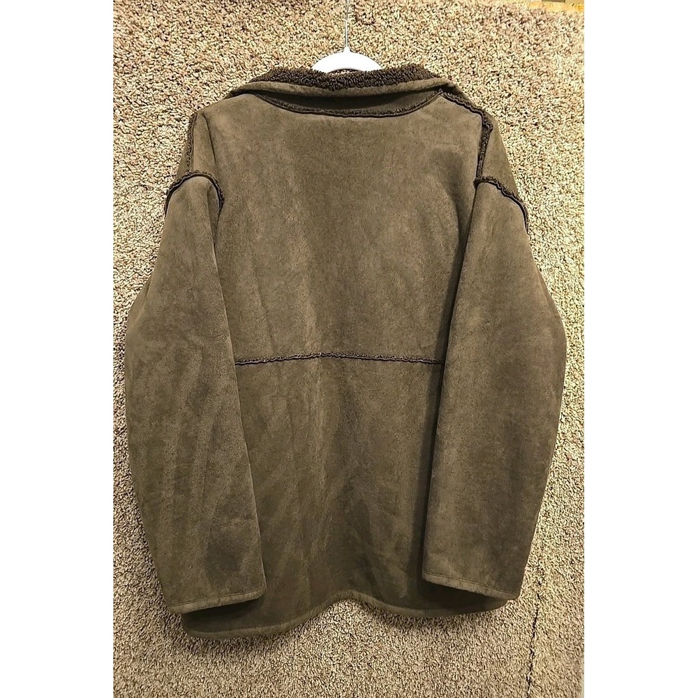 Coffe Faux suede Reversible Riding jacket -XLarge - Picture 8 of 8